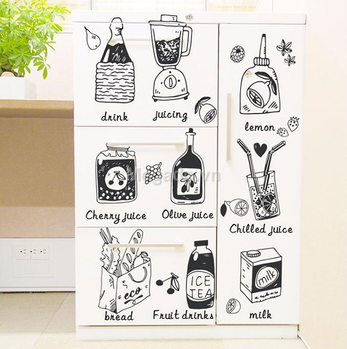 decal dán tường nhà bêp tiếng anh