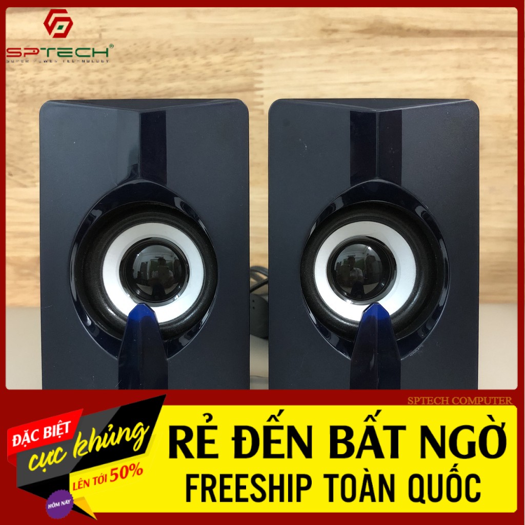 Loa Vi Tính 💎𝓕𝓡𝓔𝓔𝓢𝓗𝓘𝓟💎 Loa PC 2.0 T-Wolf S5 Led 7 màu (BH 3 Tháng) SPTECH COMPUTER