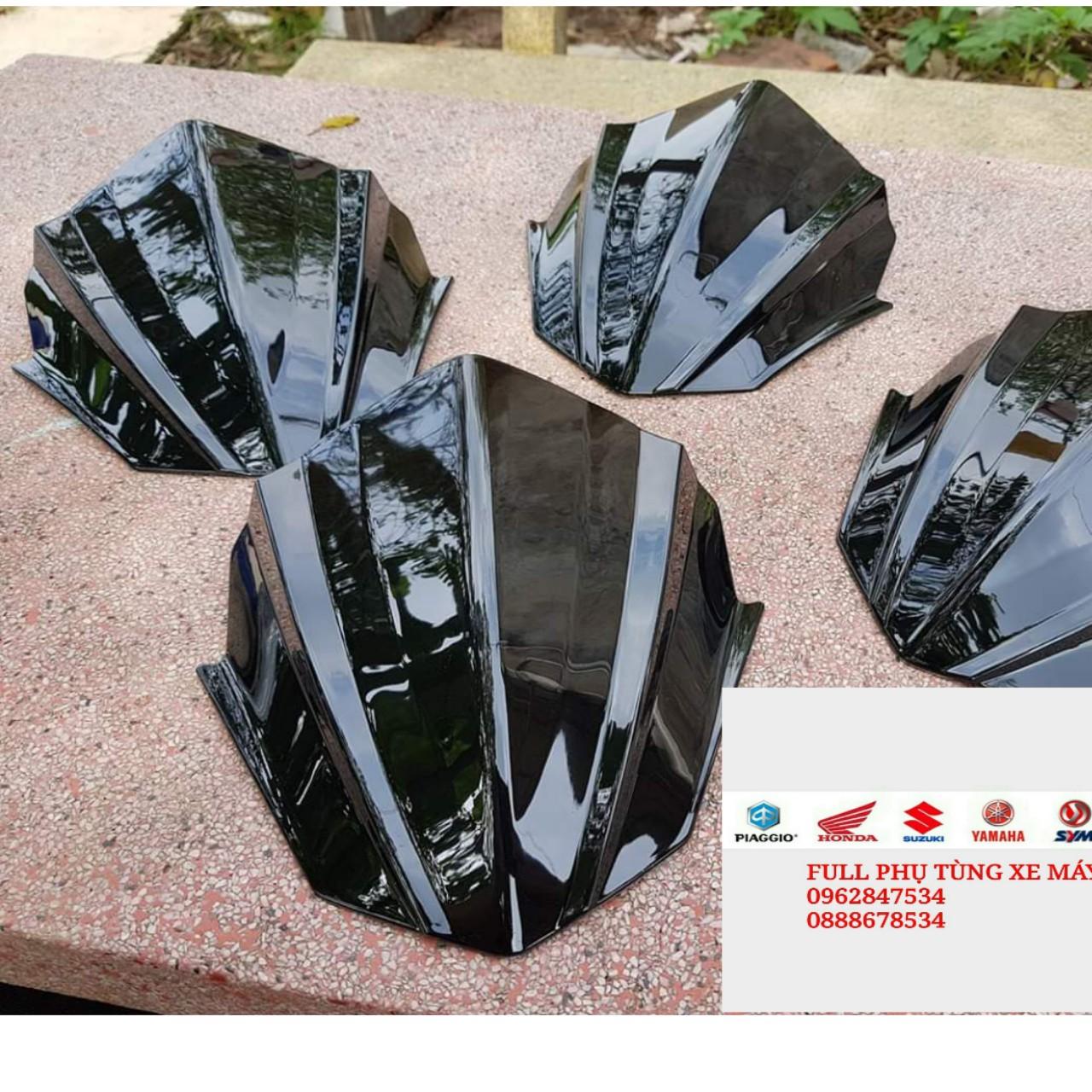 Ốp đầu đèn INDO Exxciter 150 mẩu V2 đen