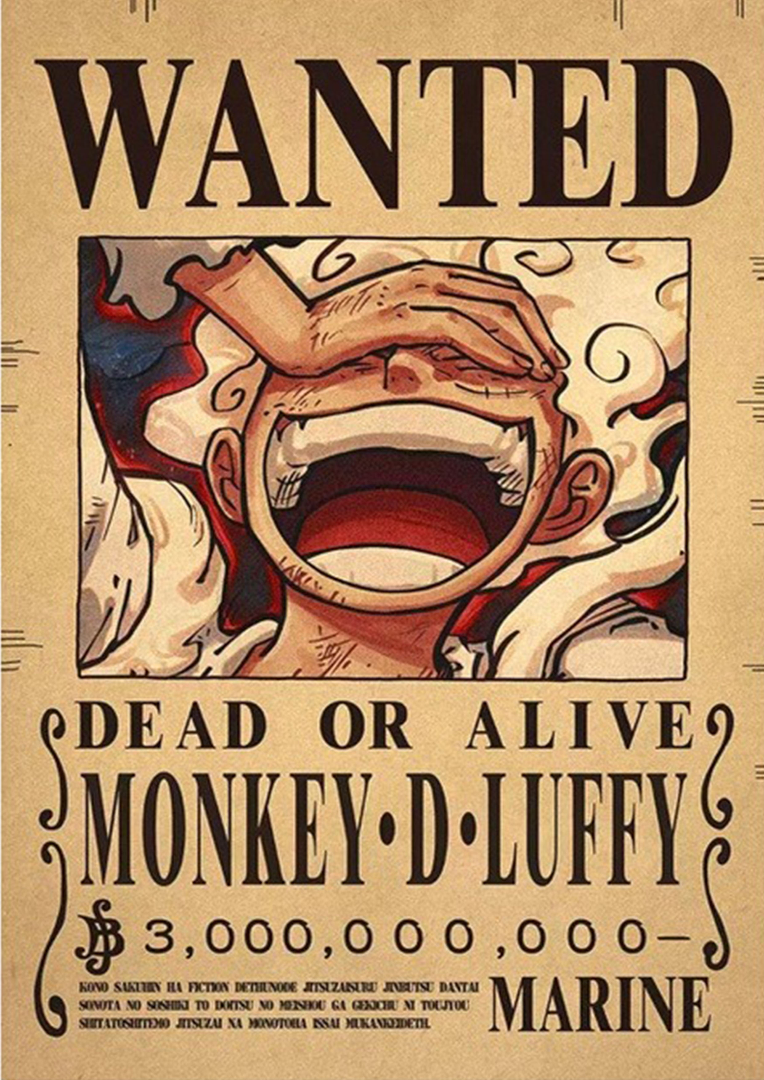 Poster Dán Tường Lệnh Truy Nã One Piece Luffy Gear 5 Nika Giấy Kraft Poster  Vintage Dán Tường Phòng Ngủ Ms: 263 | Lazada.Vn
