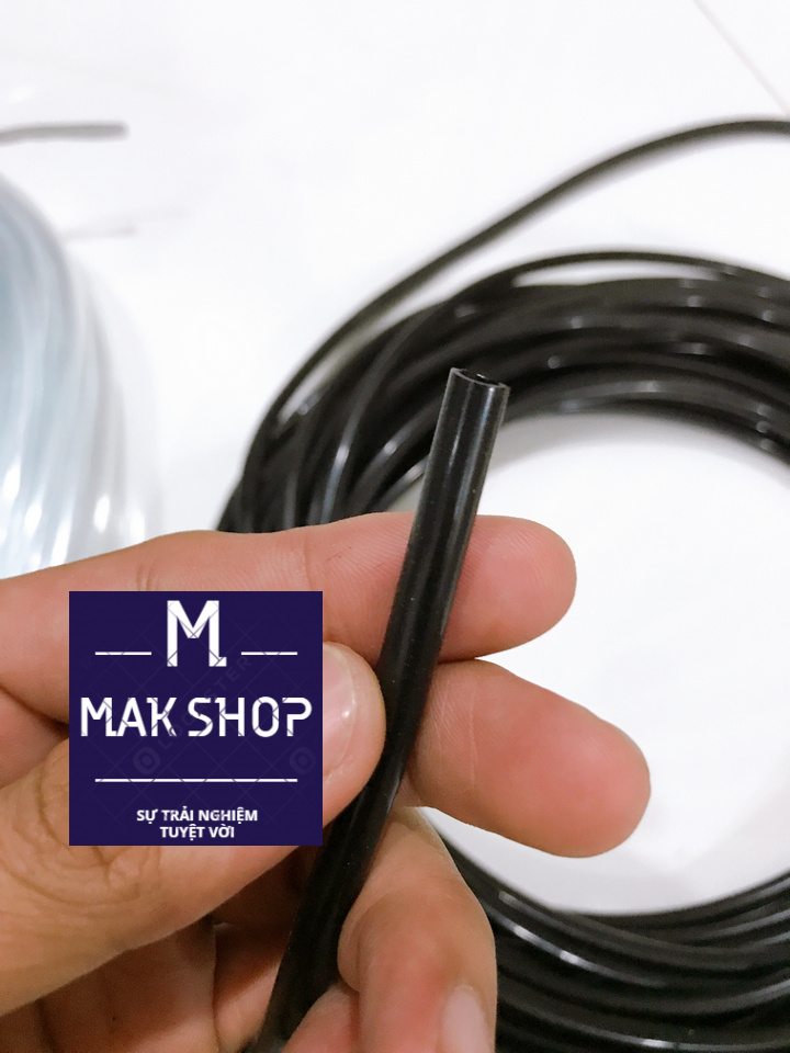 3m dây, ống oxy 4ly(Lổ 4ly) Trắng, Đen lựa chọn, cho hồ cá cảnh, hồ thủy sinh