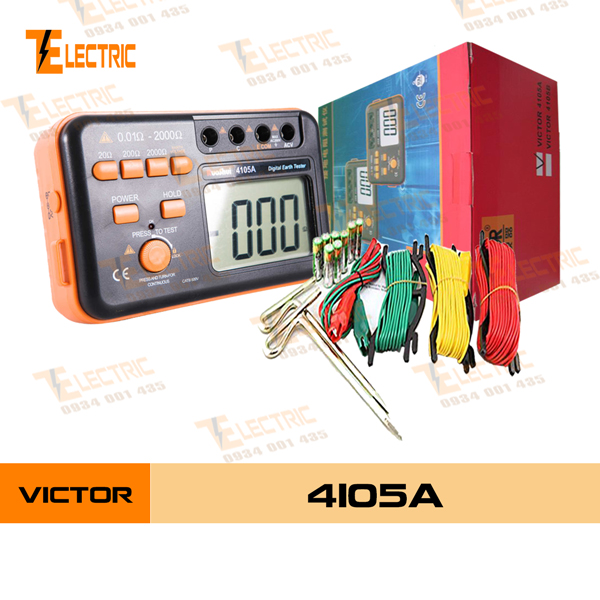 [HCM]Thiết Bị Đo Điện Trở Đất Victor 4105A Máy Đo Điện Trở Đất VC 4105A