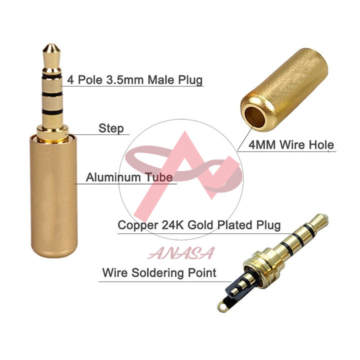 Jack Audio 3.5mm 4 Chấu Loại Tốt