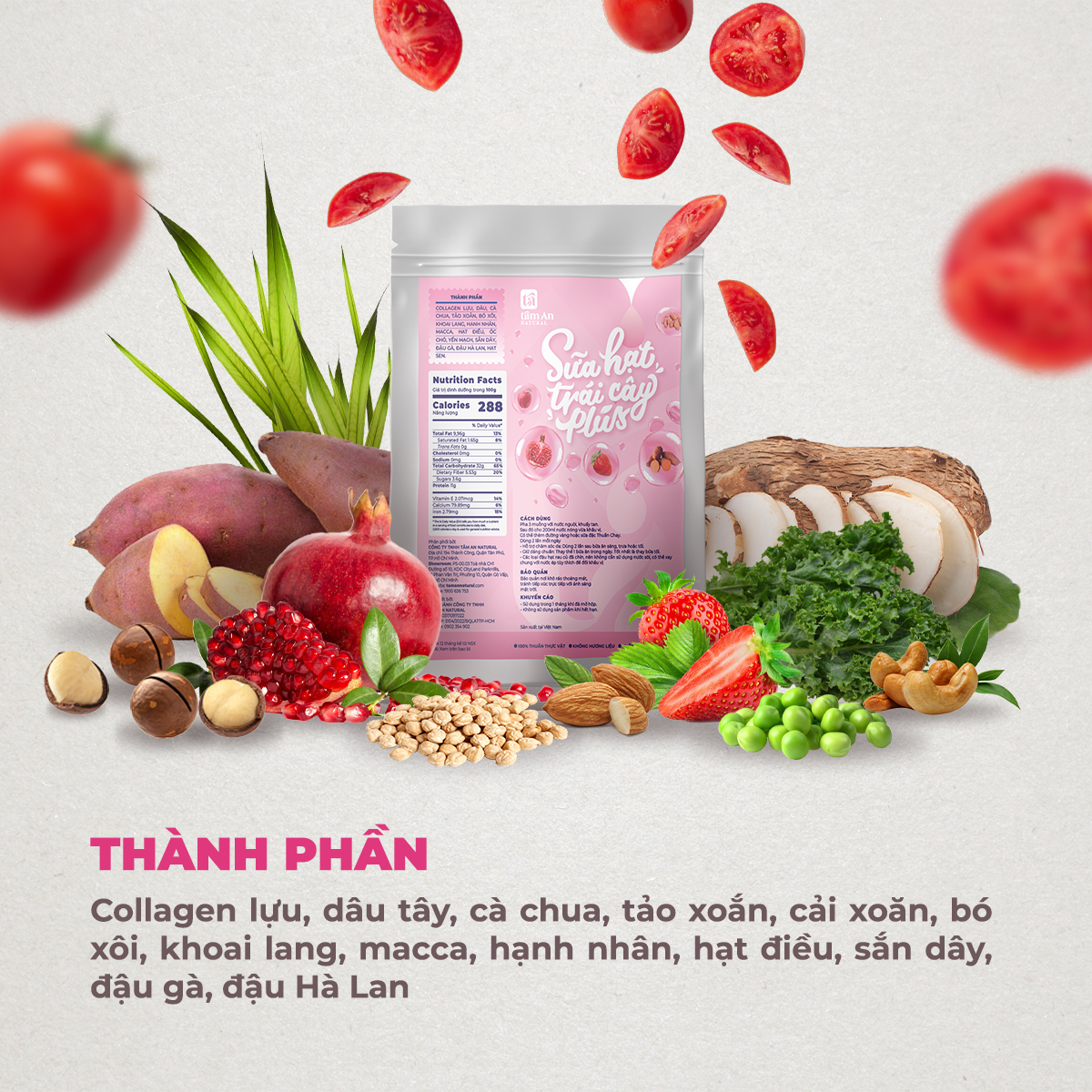 SỮA HẠT TRÁI CÂY PLUS 50g
