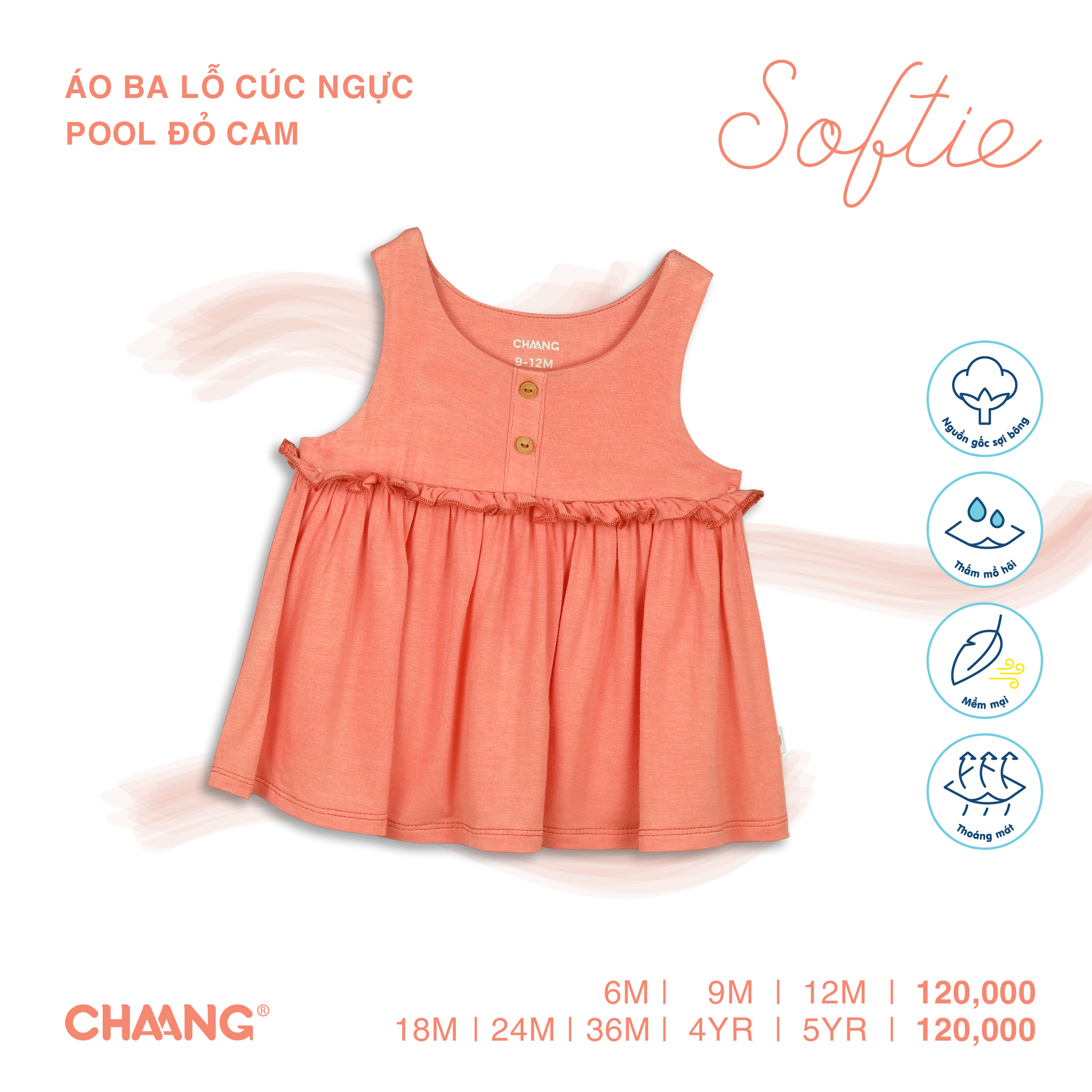 [CHAANG]Áo ba lỗ cúc ngực Pool Party Chaang
