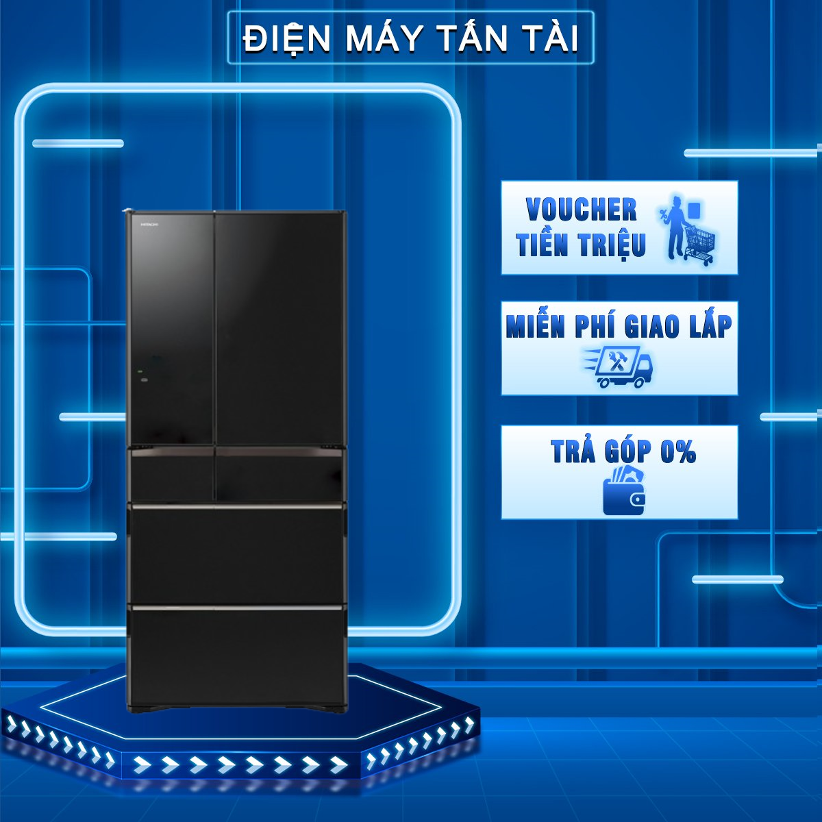 Tủ lạnh hitachi inverter 615 lít r-wx620kv