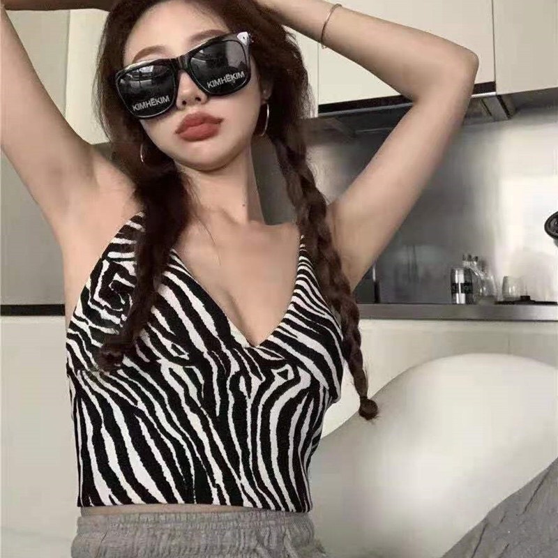 áo hai dây họa tiết ngựa vằn