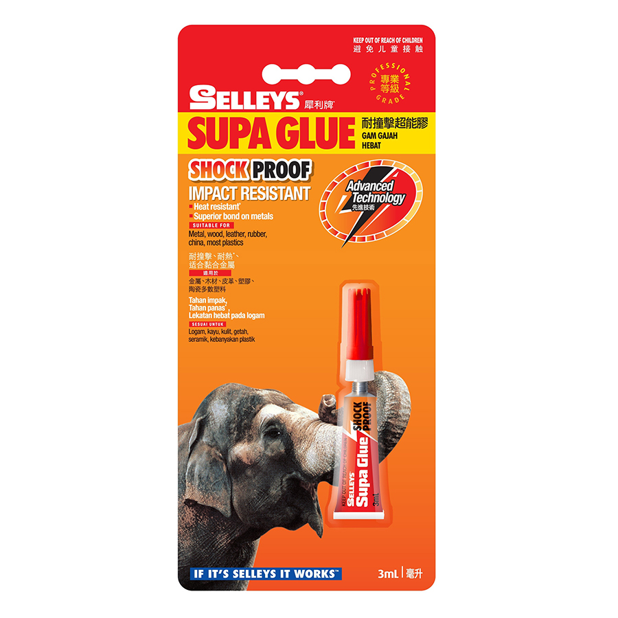 Keo Dán Selleys Supa Glue Shock Proof siêu chắc (3ml)