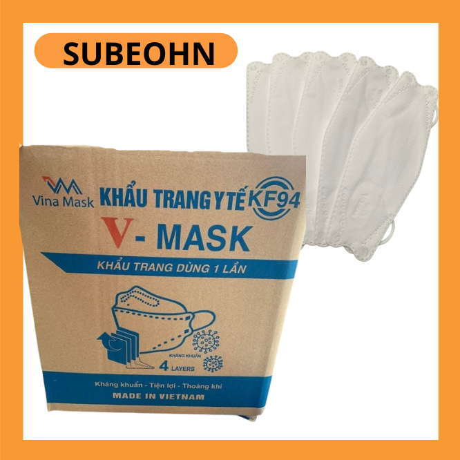 Khẩu trang y tế 4 lớp kf94 v - mask thùng 300 chiếc
