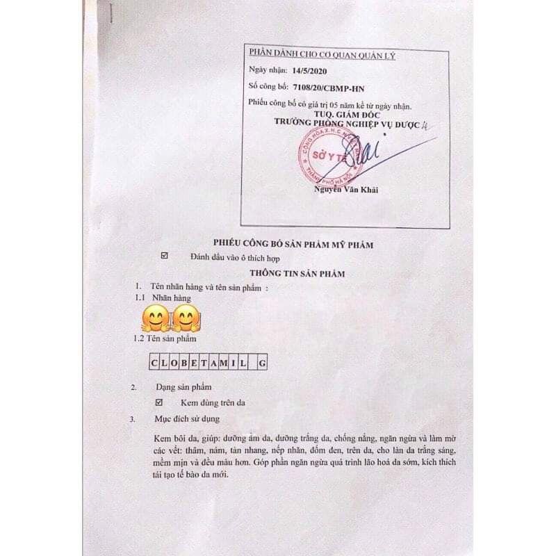 Tuýp kem clobetamil G 25gram
