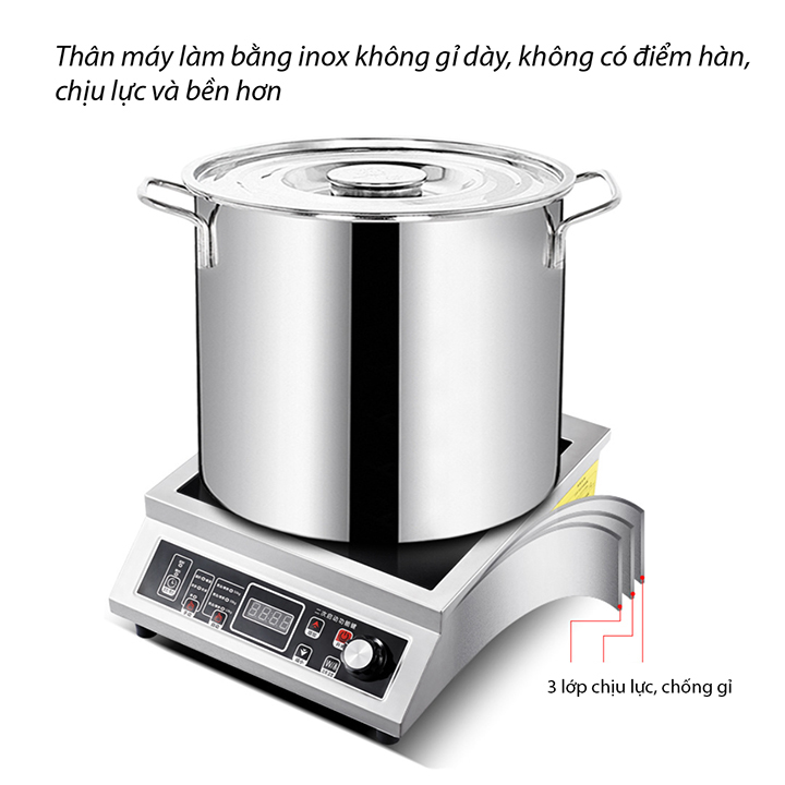 Bếp từ công nghiệp 3500W mặt phẳng