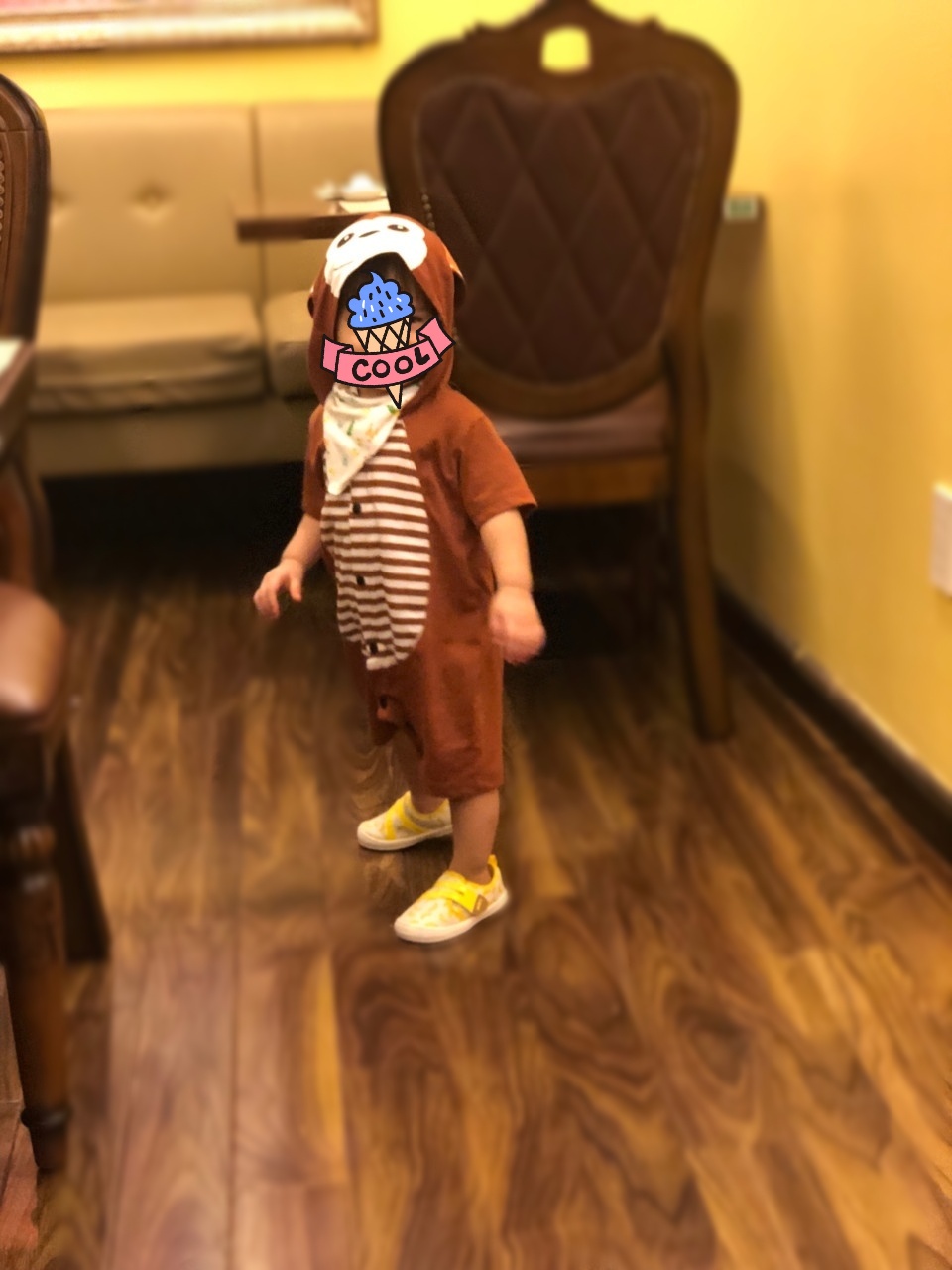 Body hình thú - Khỉ nâu 100% cotton