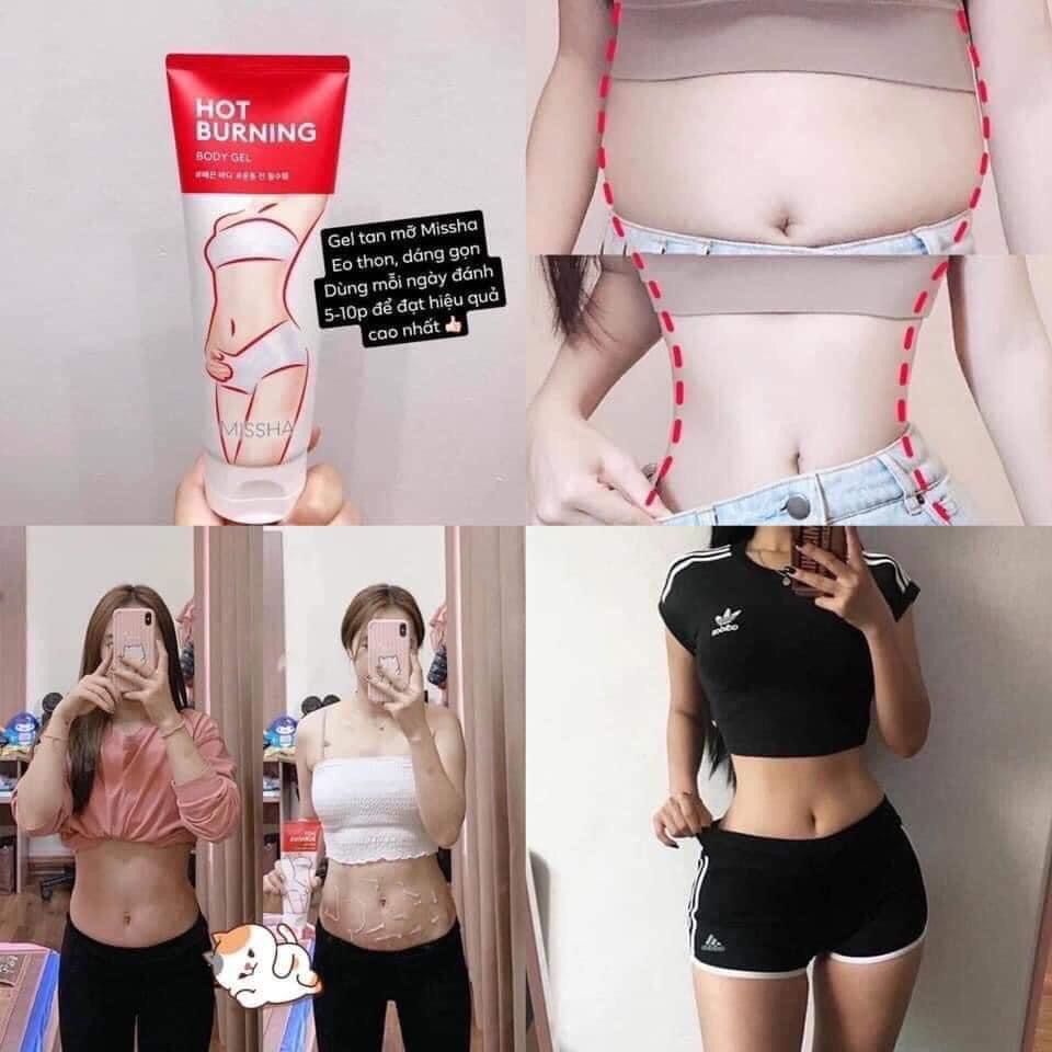 [kem thoa tan mỡ bụng] Kem tan mỡ bụng Missha Hot Burning Hàn Quốc