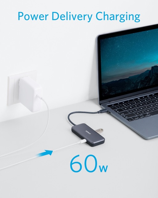 BỘ CHUYỂN ĐỔI CỔNG 4IN1 USB-C HUB ADAPTER ANKER PREMIUM A8321
