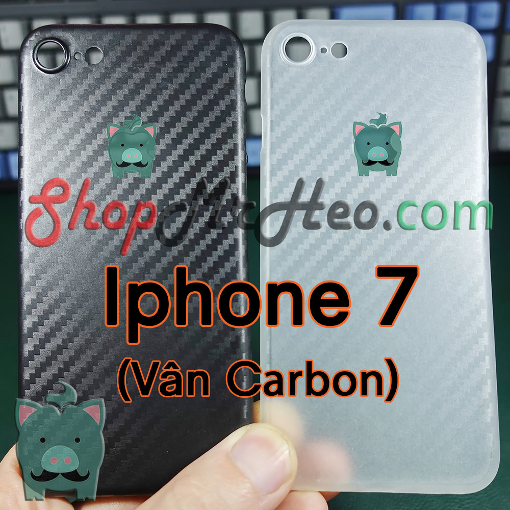 3 Cái Ốp Lưng Nhám Siêu Mỏng Giấy Vân Carbon Iphone 7 - Iphone 7 Plus - Iphone 7+ - IP7 - Ip7+