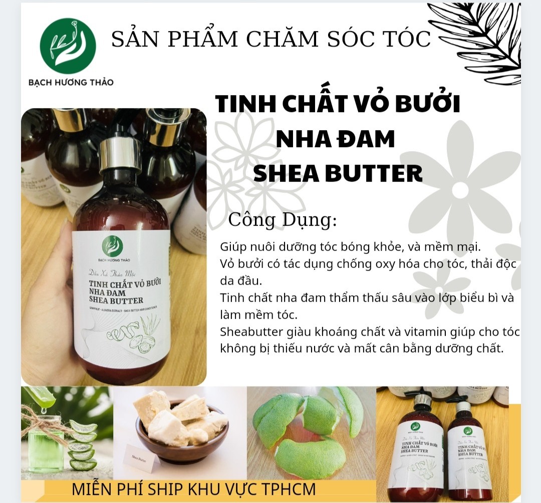 Dầu xả thảo mộc tinh chất Vỏ Bưởi_ Nha Đam 300ml ,500ml, (Hương sữa dừa,hương bưởi)/thành phần tự nhiên, Nuôi dưỡng mái tóc mượt mà khỏe mạnh/BẠCH HƯƠNG VÂN THẢO