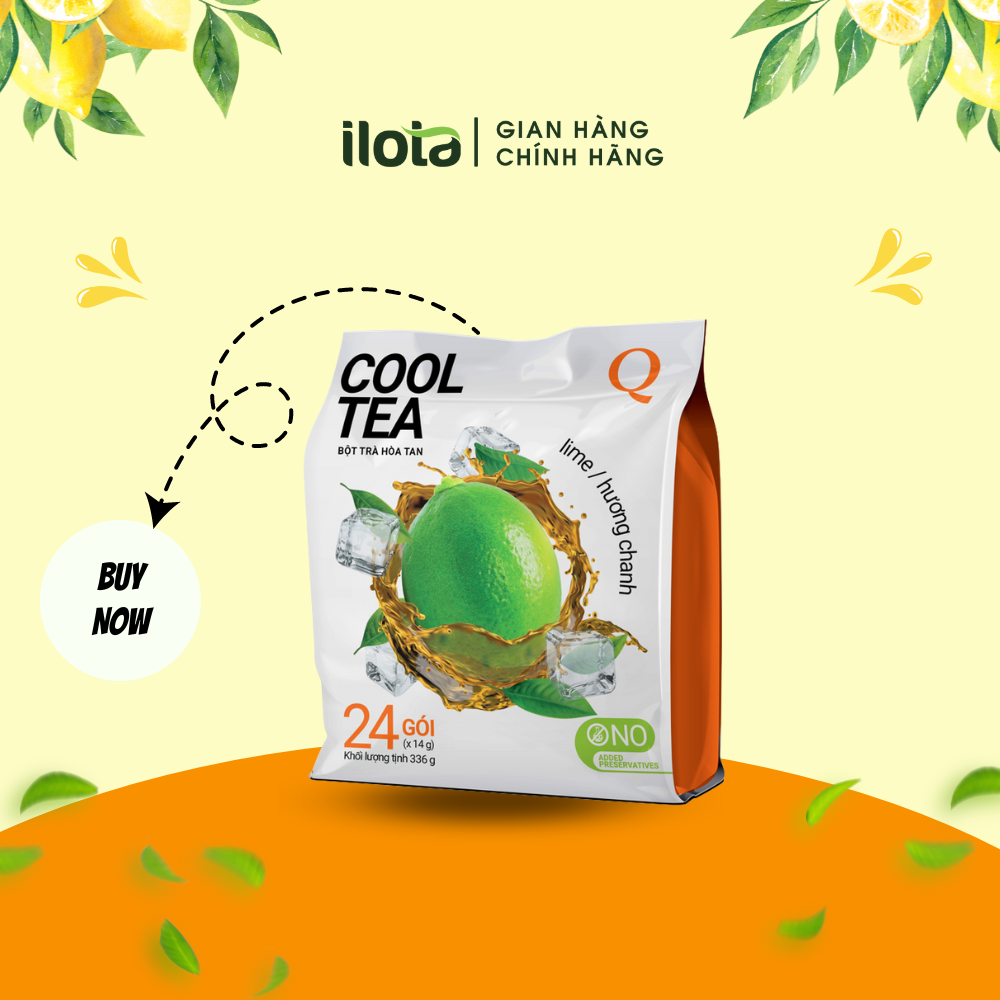 Trà Chanh Hoà Tan Trần Quang Cooltea (Bịch 24 Gói X 14Gr)