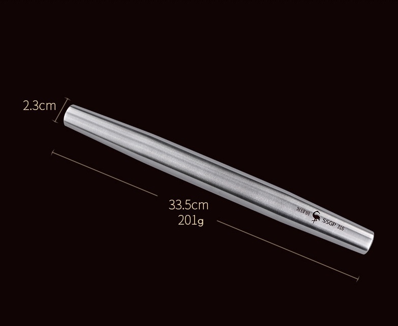 Cây cán bột inox 316 dài 33.5cm SSGP