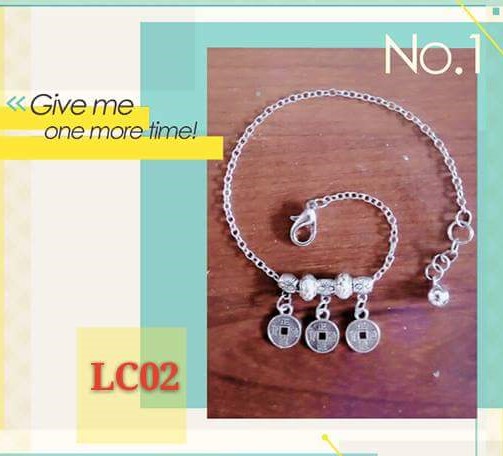 Lắc chân xi mạ bạc-Handmade