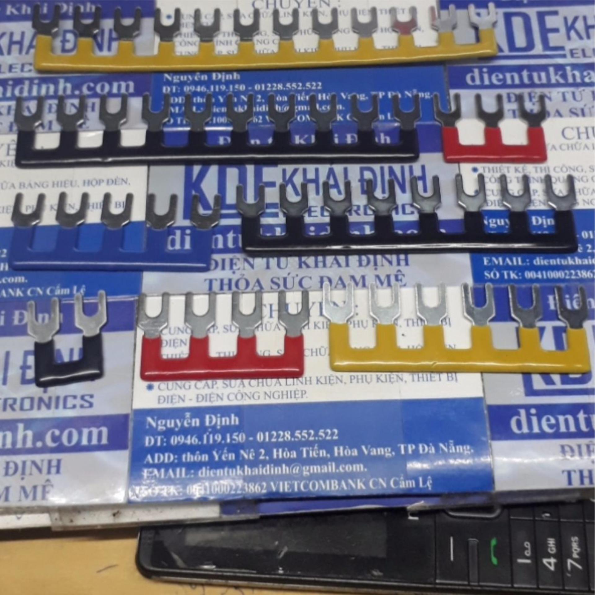 Dăm lượt jump cài thanh nối tắt cầu nỗi dây, Short bar Domino TB 25A các loại 2 đến 12 chân kde4534