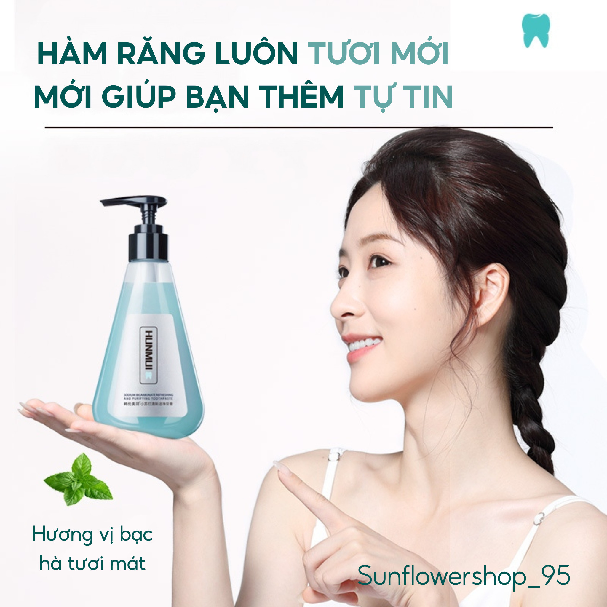 Kem đánh răng Hunmui - Trắng Răng - Thơm Miệng