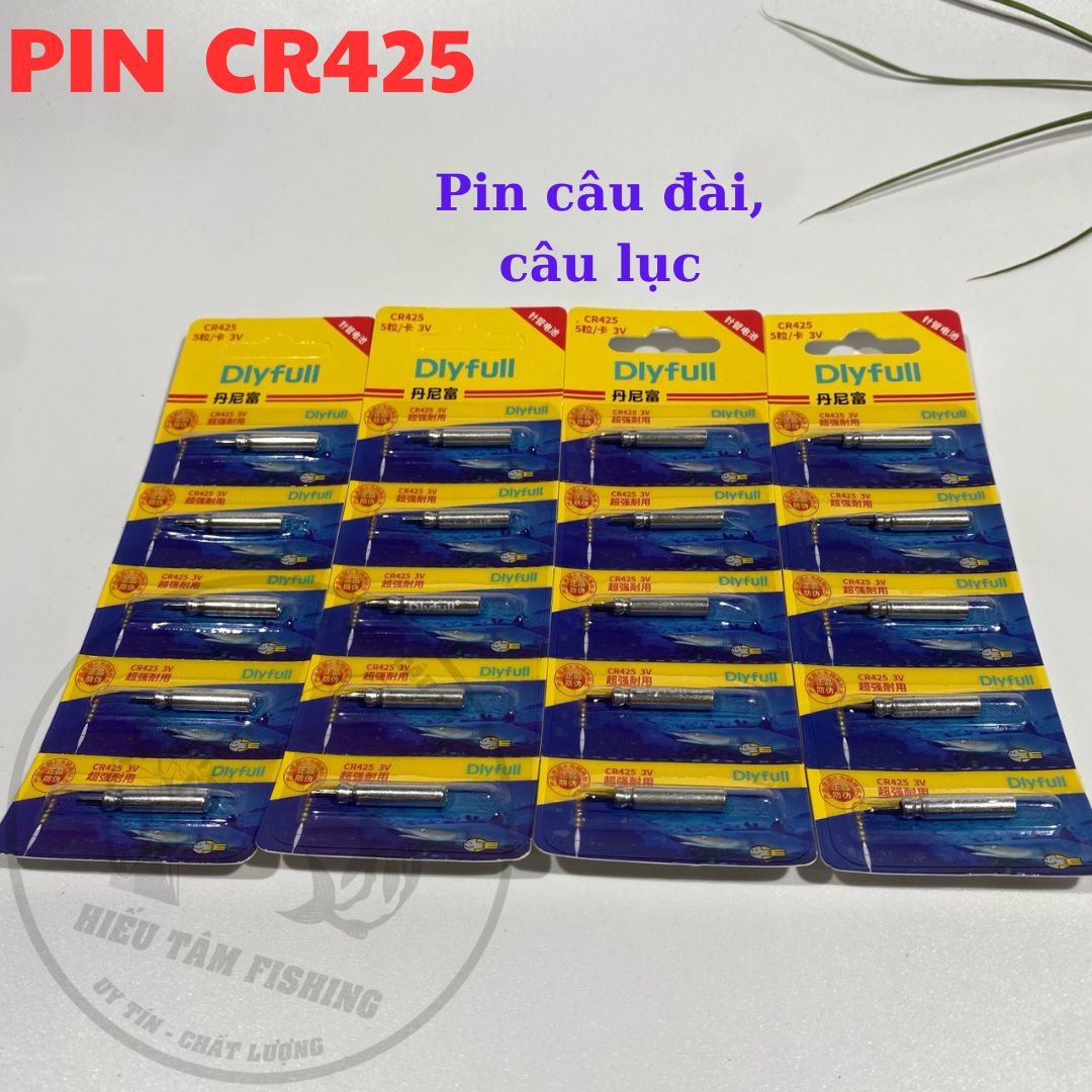 Vỉ 5 Pin phao câu đêm, pin Dlyfull CR425 dùng cho câu đài, câu lục
