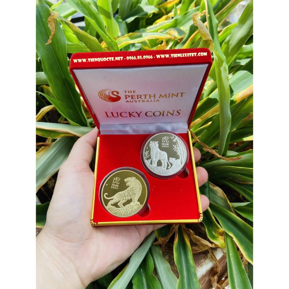 Tiền xu con hổ mạ vàng, mạ bạc úc - xu con hổ