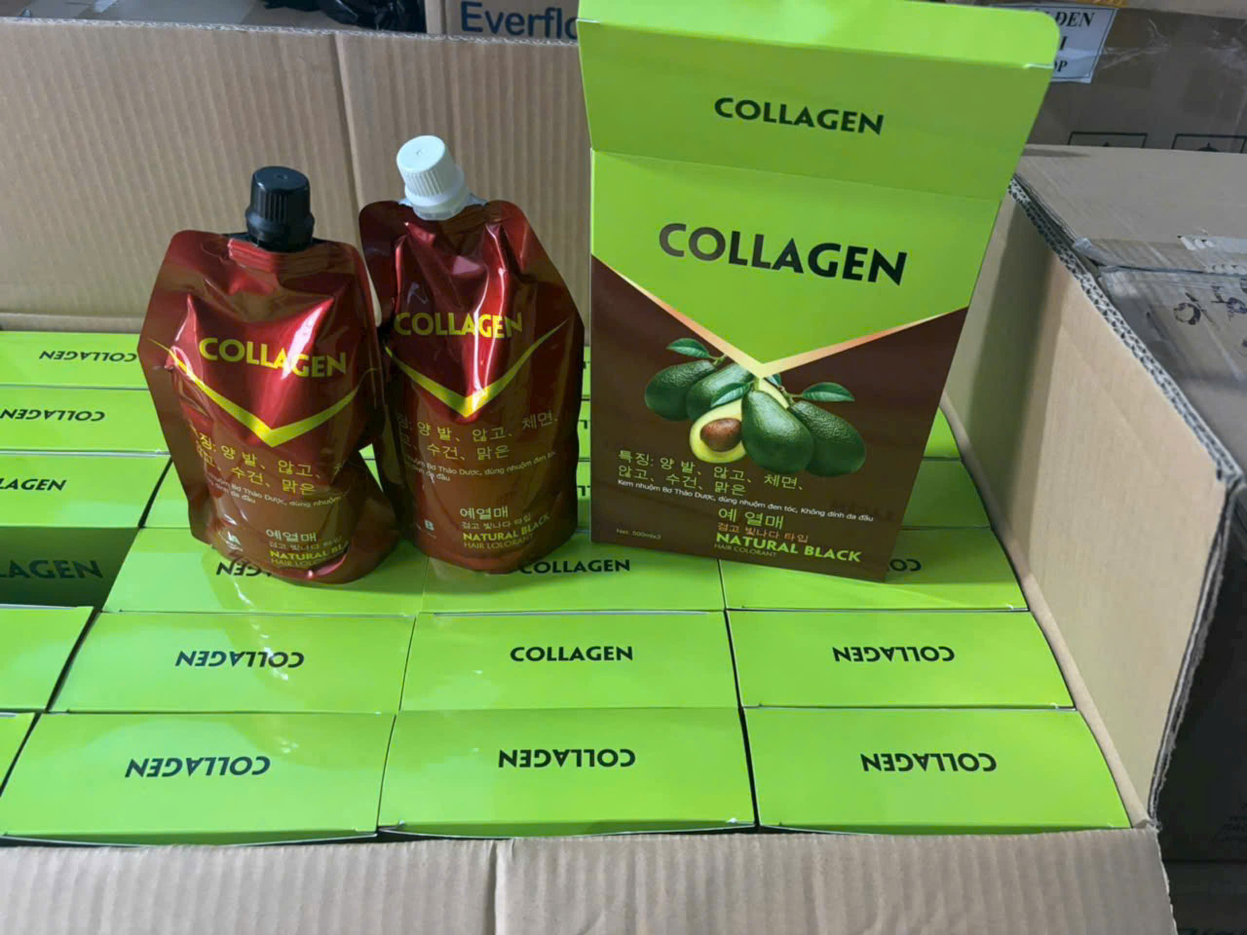 DẦU GỘI LÀ ĐEN COLLAGEN THẢO DƯỢC TÚI BƠ 500ml X 2
