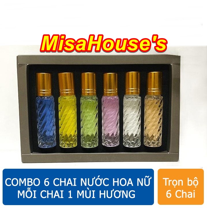 Set 6 Chai Nước Hoa Phap Dạng Lăn - 20ml/chai