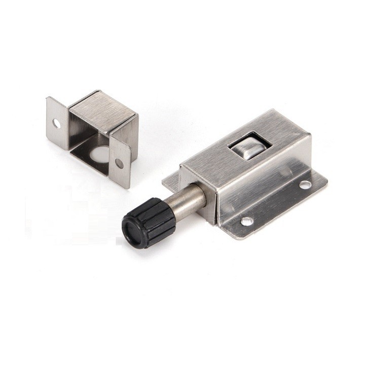 CHỐT CỬA CỐT TRÒN BẤM MỞ THÉP KHÔNG GỈ - 596
