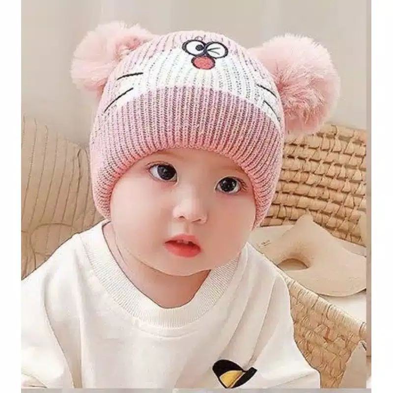 Mũ len hoa quả hình doraemon siêu ngộ nghĩnh - hàng quảng châu cao cấp