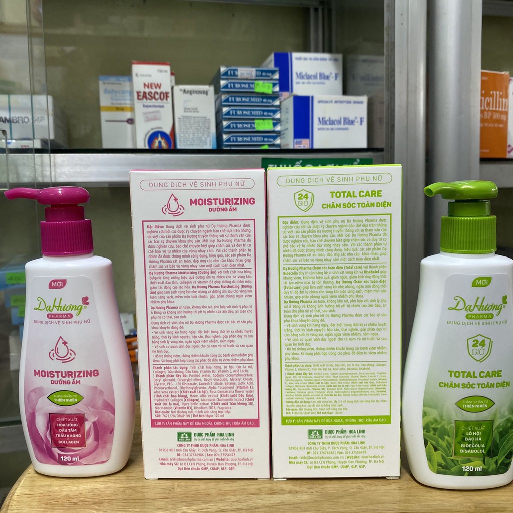 Dung dịch vệ sinh phụ nữ Dạ hương pharma 120ml