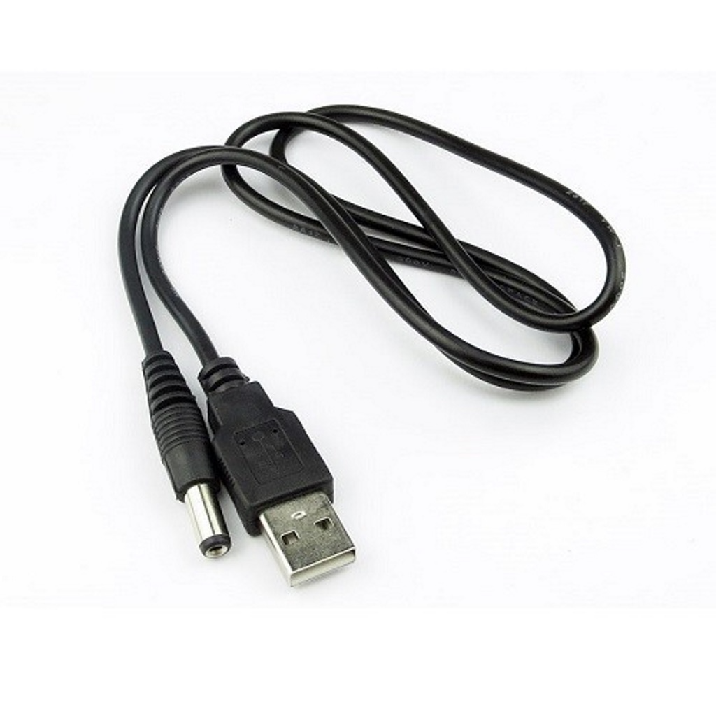 Dây Nguồn Cổng USB Ra Đầu DC 5.5x2.1 mm Đầu Tròn Dùng Thiết Bị Mạng, Sạc Cho Nôi Điện, Loa Bluetooth, Thiết Bị Dùng Nguồn 5V