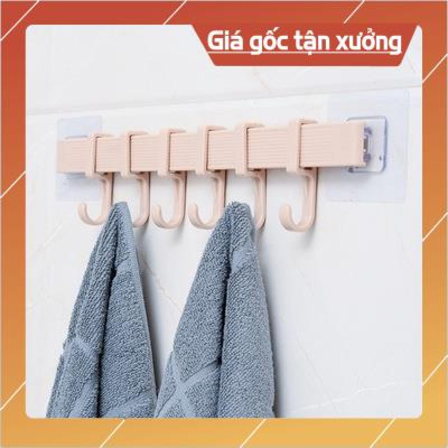 Thanh Treo Đồ 6 Móc Dán Tường Siêu Đẹp Chắc Chắn