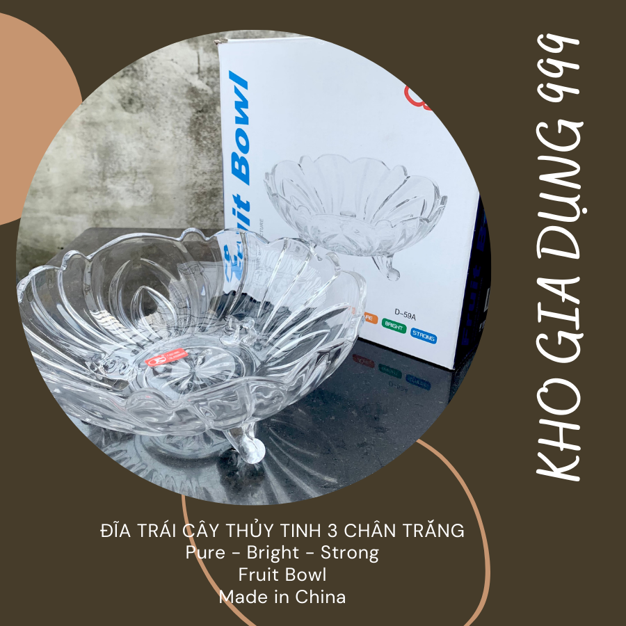 DĨA TRÁI CÂY THỦY TINH - KHAY ĐỰNG HOA QUẢ