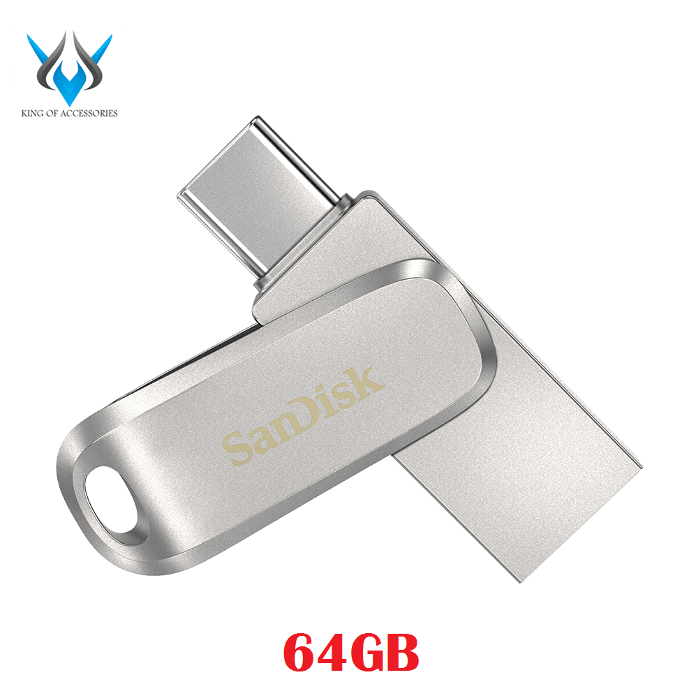 Usb otg sandisk ultra dual drive luxe usb type-c 3.1 64gb 150mb/s - vỏ kim loại cao cấp - nhất tín computer