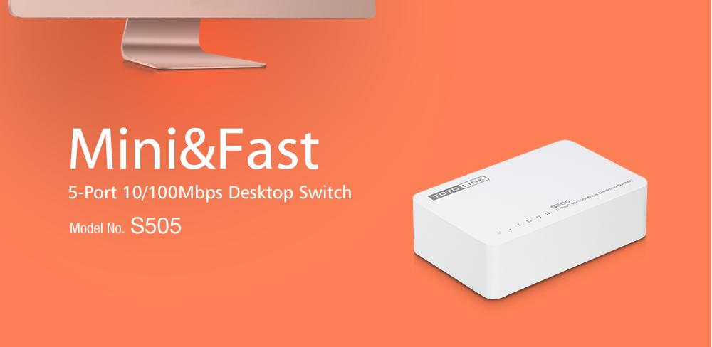 Switch 5 cổng 10/100Mbps TOTOLINK S505