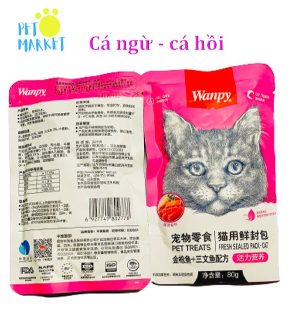 PATE WANPY 80G TƯƠI DINH DƯỠNG CAO CẤP CHO MÈO