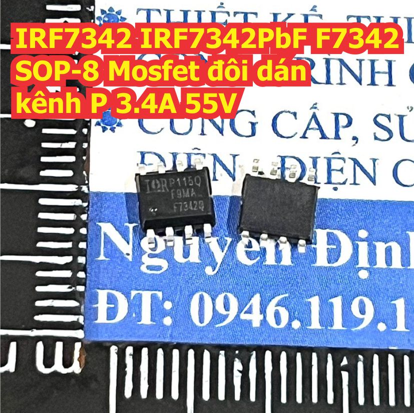 3 con IRF7341 IRF7341PbF F7341 / IRF7342 IRF7342PbF F7342 F7342Q SOP-8 Mosfet đôi dán kênh N / P 4.7A 55V kde5633