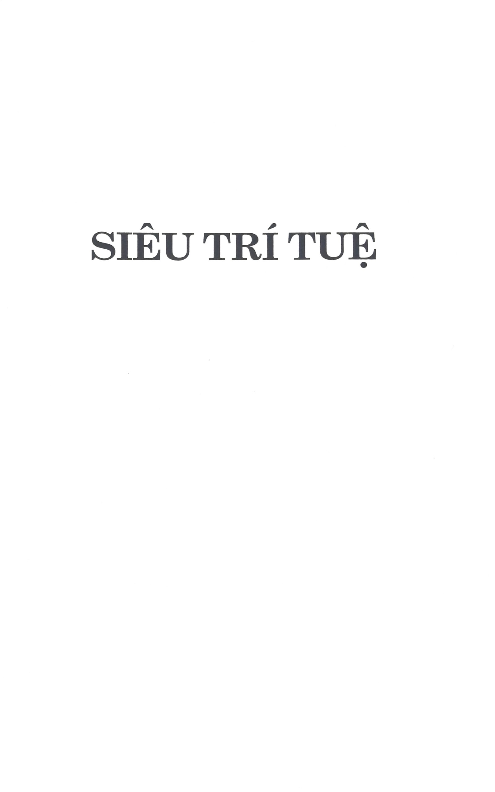 Sách - Siêu Trí Tuệ