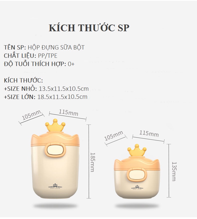 Hộp Đựng Sữa Bột, Chia Sữa Bột Cho Bé Đi Ra Ngoài