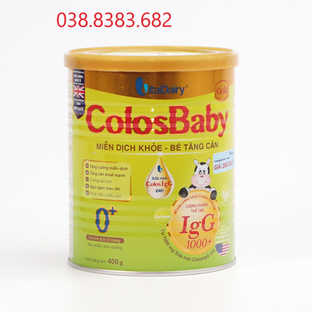 Sữa non ColosBaby 0+ 400g (Dành cho trẻ từ 0 – 12 tháng) [Hadala Milky]