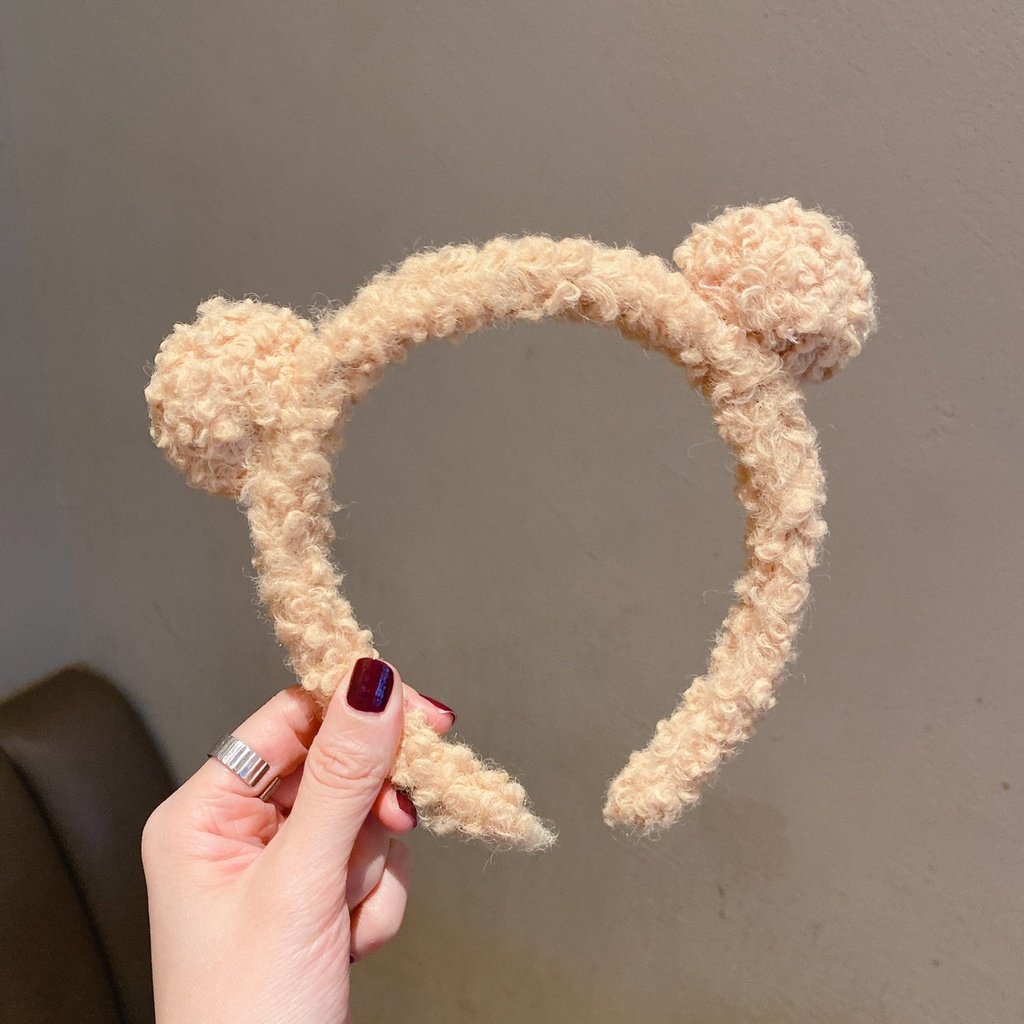 Cài tóc đôi bông tròn gấu siêu dễ thương 361 phong cách ulzzang - hazo