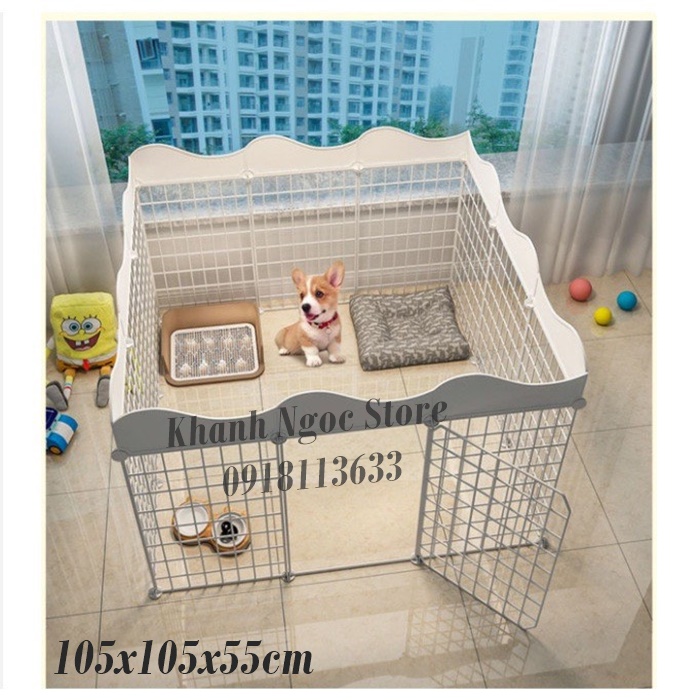 [Sắt Lắp Ghép] Chuồng Quây thú cưng ( dạy thú cưng đi vệ sinh đúng chỗ )