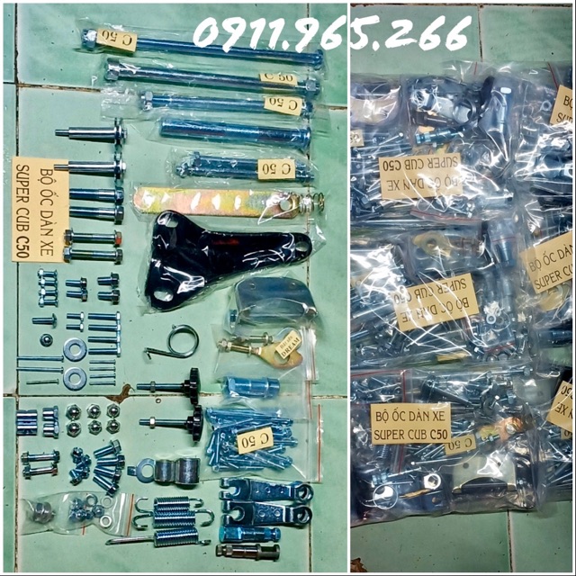 Full bộ ốc dàn xe super cup c50