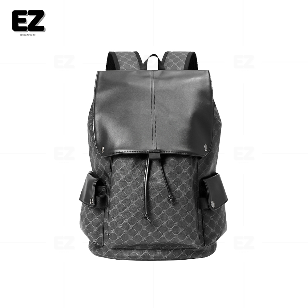Balo thời trang đi học nữ nam EZ BALO - BLT05 vải Oxford chống thấm nước, Balo nắp gập unisex đựng laptop 15.6 inch, trọng lượng nhẹ 0,6kg