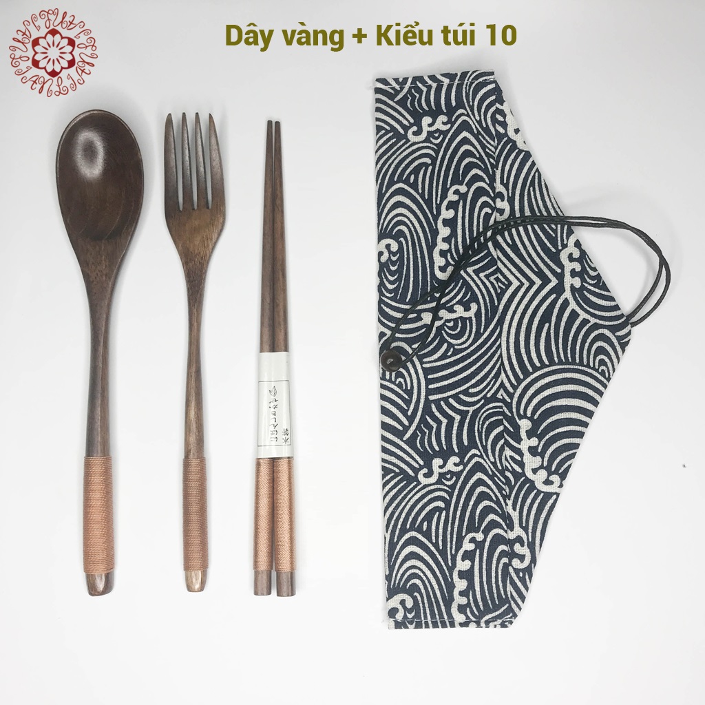 Bộ thìa đũa gỗ phong cách Nhật Bản