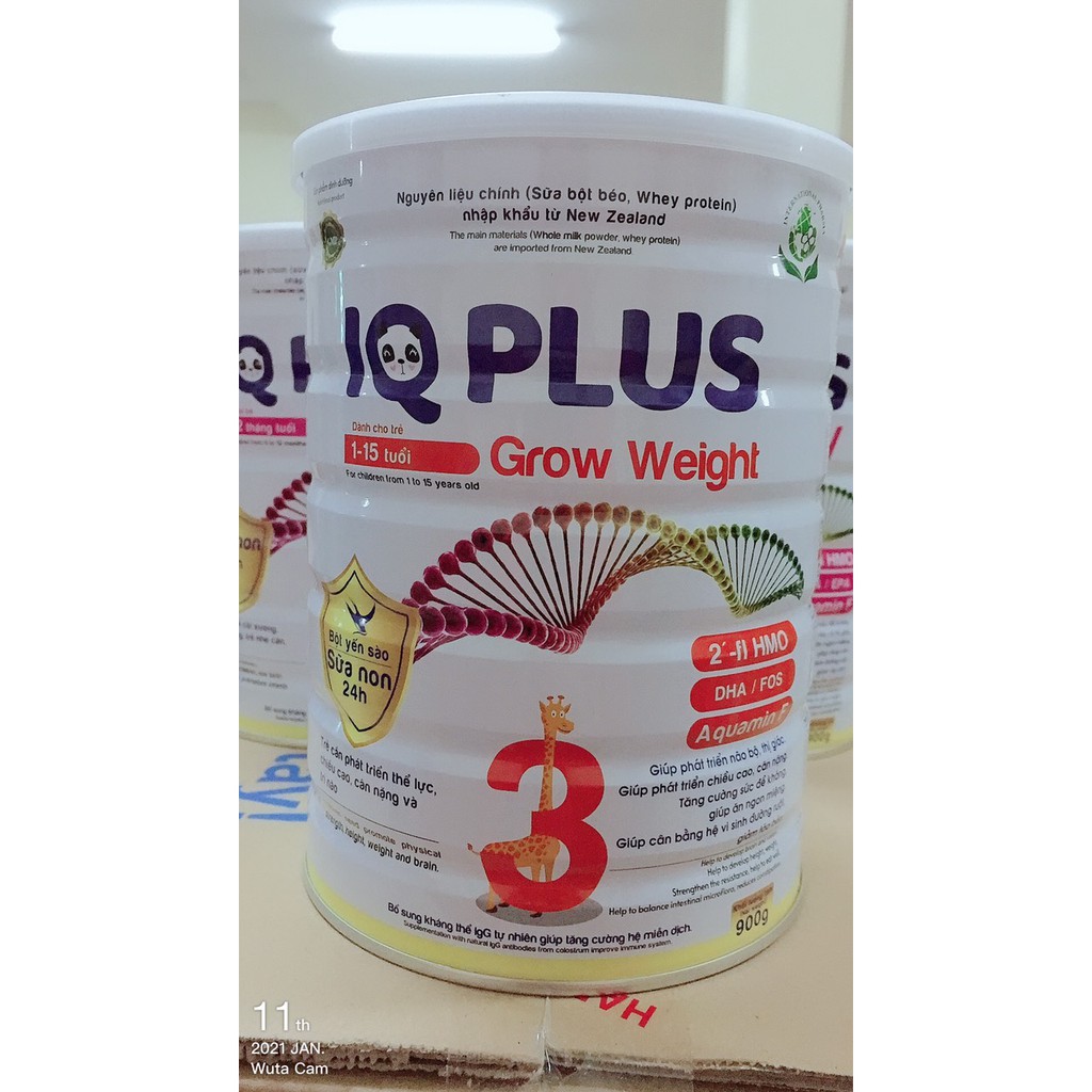[ HÀNG CHÍNH HÃNG ] Sữa IQ PLUS GROW WEIGHT 400G