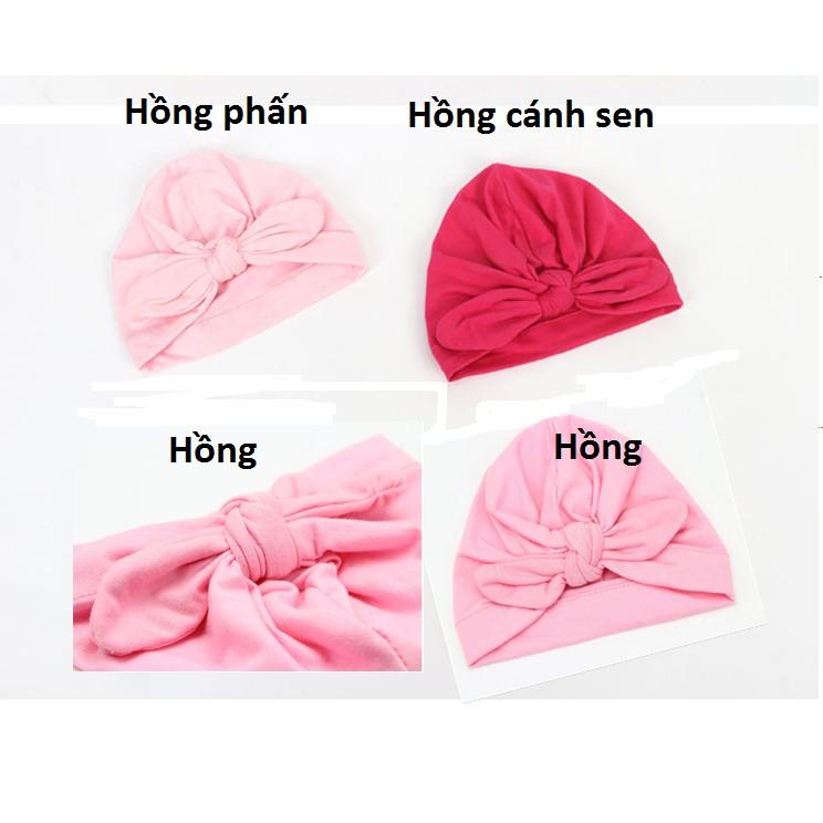 [HCM]Nón mũ turban thắt nơ cho bé từ 0 đến 2 tuổi
