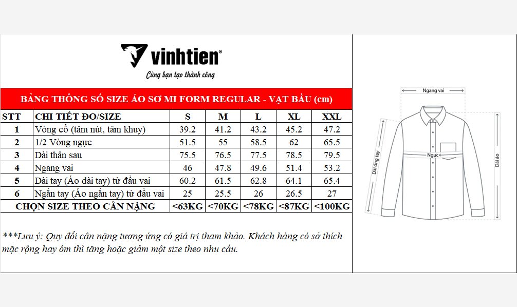 Áo Sơ Mi Dài Tay Vĩnh Tiến
